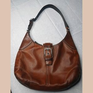 Coach Women's Medium Brown Leather Shoulder Bag